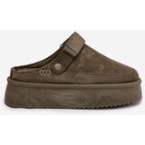 Boto Women's Snow Boots on Platform with Velcro Dark Green Jorielle | shoptok.hr
