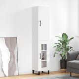 vidaXL Visoka omara bela 34,5x34x180 cm inženirski les | Shoptok.si
