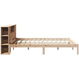 vidaXL Krevet s regalom za knjige bez madraca 180x200 cm od borovine | shoptok.hr