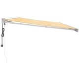 vidaXL Tenda na uvlačenje žuto-bijela 5 x 3 m od tkanine i aluminija | shoptok.hr