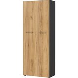 Germania Antracitno sivi/u prirodnoj boji ormar u dekoru hrasta 75x196x40 cm Podium – | shoptok.hr