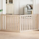 vidaXL Vrata za pse s 2 panela sklopiva 160 cm od drva topole | shoptok.hr