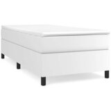  s oprugama i madracem bijeli 100x200 cm od umjetne kože | shoptok.hr