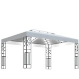  Sjenica s dva krova i LED svjetlosnim trakama 3 x 4 m bijela | shoptok.hr