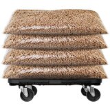  Transportna kolica 3 kom. Crna polipropilen 300 kg | shoptok.hr