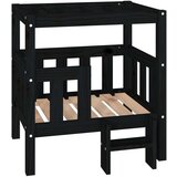  Krevet za pse crna 65 5x43x70 cm od masivne borovine | shoptok.hr