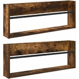  Polica za časopise Zidne 2 pcs Dimljeni hrast 80 x 12 x 30 cm | shoptok.hr