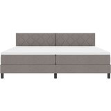  Postelja z vzmetnico z vzmetnico Taupe 200 x 200 cm blago, (5000127642) | Shoptok.si
