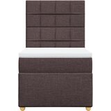  Krevet s oprugama i madracem tamnosmeđi 90 x 190 cm od tkanine | shoptok.hr