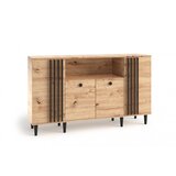 ADRK Komoda LIVIA 04 v hrastu Artisan s rnimi detajli - HRAST ARTISAN u