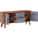 vidaXL Komoda siva 120 x 30 x 55 cm od masivnog drva šišama | shoptok.hr