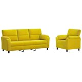  Set sofe 2 pcs Žuta Baršun - Žuta 1 sjedalo + trosjed | shoptok.hr