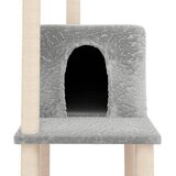  Penjalica za mačke sa stupovima za grebanje svjetlosiva 144,5cm | shoptok.hr