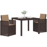  Vrtni set za objed 3 kom. Smeđa i sivosmeđa PP | shoptok.hr