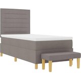  Krevet s opruga kutije Sivo-smeđa 200 x 90 cm tkanina | shoptok.hr