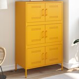 vidaXL Visoka omara gorčično rumena 68x39x113 cm jeklo Cene