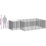  Kavez za pse crni 8,47 m² čelični | shoptok.hr
