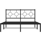  Metalni okvir za krevet s uzglavljem crni 140x200 cm | shoptok.hr