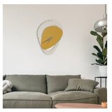 WALLXPERT dekorativni metalni zidni sat mele 2 sivo - oker | ePonuda.com