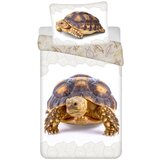 Jerry Fabrics Bela/rjava enojna bombažna otroška posteljnina 140x200 cm Tortoise – | Shoptok.si