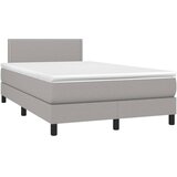  Krevet s oprugama i madrac svjetlosivi 120 x 200cm od tkanine | shoptok.hr