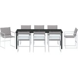  Vrtni set za objed 9 pcs Bijela 200 x 80 x 73 cm | shoptok.hr