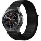 Cadorabo nylon wristband 20 mm, združljiv s samsung galaxy watch 42 mm/3 /4 /5/šport v črni barvi - nadomestni jermen za huawei watch 2 za nokia steel, (20693669) Cene