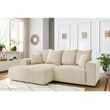 Bobochic Paris Krem baršunasti kutna garnitura Enjoy – | shoptok.hr