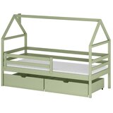  Drveni dječji krevet Aron s ladicom - olive - 180x80 cm - Madrac PE pjena 8 cm-spužvasti madrac | shoptok.hr