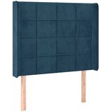  LED uzglavlje tamnoplavo 93x16x118/128 cm baršunasto | shoptok.hr