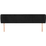  Uzglavlje s ušima crni 183x23x78/88 cm baršunasti | shoptok.hr