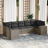 vidaXL 7-dijelni set vrtnih sofa sivi od poliratana | shoptok.hr