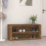 vidaXL Regal za čevlje dimljen hrast 100x35x45 cm inženirski les Cene
