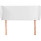  Uzglavlje s ušima bijeli 83x23x78/88 cm od umjetne kože | shoptok.hr
