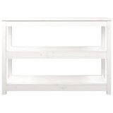  Konzolni stol bijeli 110 x 40 x 74 cm od masivne borovine | shoptok.hr