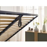 Bobochic Paris Temno siva oblazinjena zakonska postelja s prostorom za shranjevanje z letvenim dnom 160x200 cm Badja – | Shoptok.si