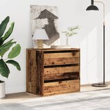  Kutna komoda s ladicama boja staro drvo 60x41x58 cm drveni | shoptok.hr