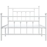  Metalni okvir kreveta uzglavlje i podnožje bijeli 107x203 cm | shoptok.hr