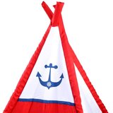 Tipi indijanski šator - crveno-bijeli sa sidrom | shoptok.hr
