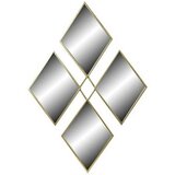  Zidno ogledalo DKD Home Decor zlatan rombi 63 x 2 x 90 cm | shoptok.hr