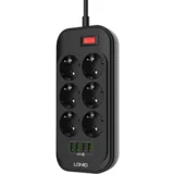 Produzni kabl SE6403 6 uticnica 4xUSB 2.0m