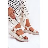 S. BARSKI Women's Wedge and Platform Sandals with Decorations S.Barski HY056 Beige | Shoptok.si