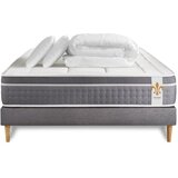 Litier Deluxe Kompletni paket za posteljo - Vzmetnica 140x200 cm + Vzmetni okvir z letvami (komplet) + 2 vzglavnika + Prevleka - Trente, (21614050) | Shoptok.si