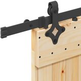 vidaXL Drsna vrata s kompletom vodil 90x210 cm trdna borovina | Shoptok.si