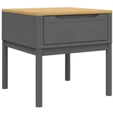 vidaXL Mizica za svetilko FLORO siva 55x55x54 cm trdna borovina, (22056712)