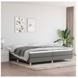  S oprugama i madracem tamnosivi 200 x 200 cm od tkanine | shoptok.hr