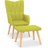  Stolica za opuštanje s osloncem za noge zelena od tkanine | shoptok.hr