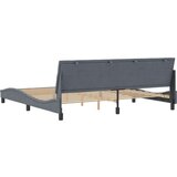  Posteljni okvir z vzglavjem temno siv 200x200 cm žamet, (21081716) | Shoptok.si