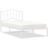  Metalni okvir za krevet s uzglavljem bijeli 100x190 cm | shoptok.hr