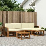  Set vanjskih sofa 6 pcs Prirodna i krem Poliester | shoptok.hr